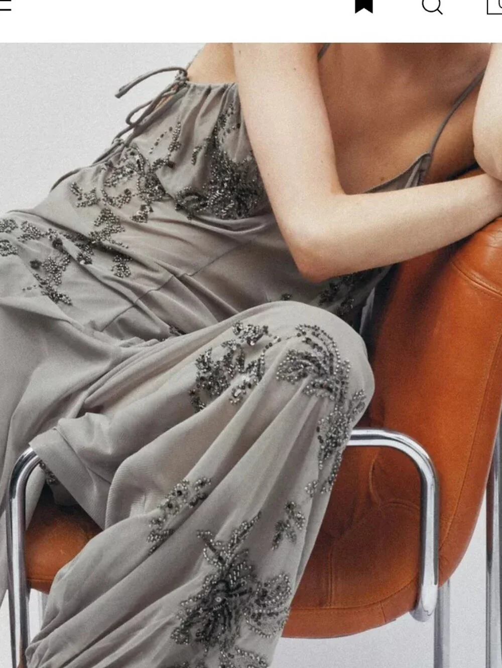 Zara EMBROIDERED BLOOMER PANTS
